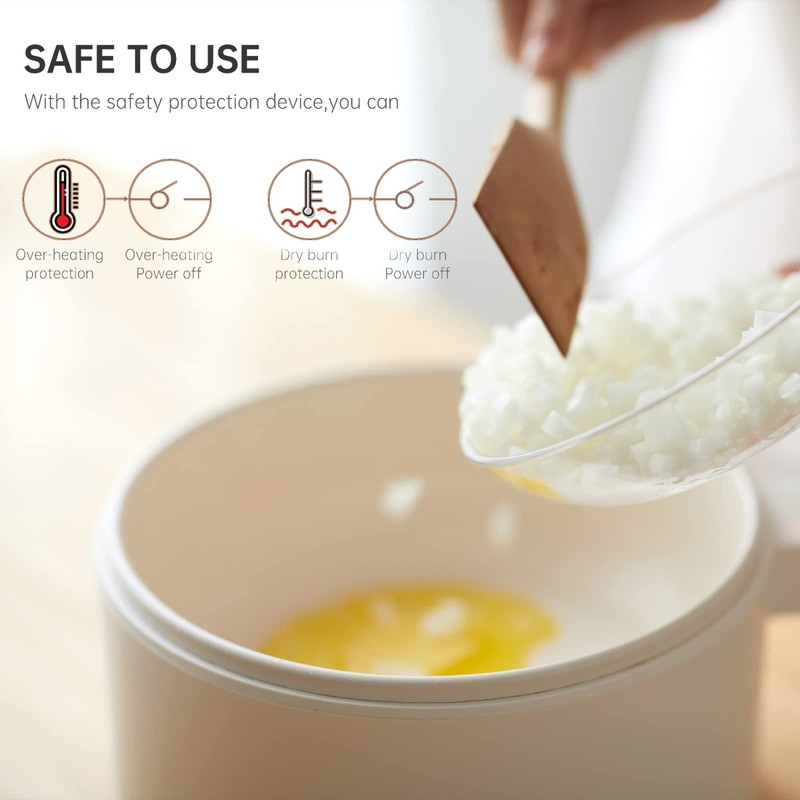 olayks. Hot Pot Electric with Steamer, 1.5L Ceramic Glaze Non-stick