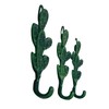 Wowser Green Cactus Cast Iron Wall Hooks, Southwestern Themed Wall