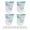 PATIKIL 1" Rigid Caster Wheels, 4 Pack Silent Fixed Non-Swivel