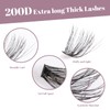 Ocean Pearl Cluster Lashes Thick 200D Volume Eyelash Clusters Kit