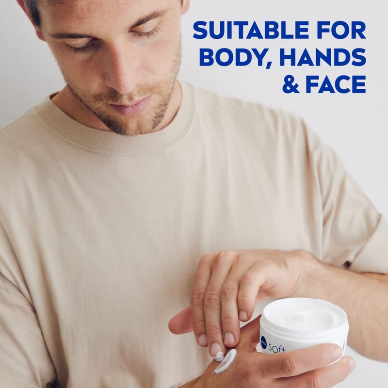 NIVEA Soft Moisturising Cream (300ml), A Moisturising Cream for Face,