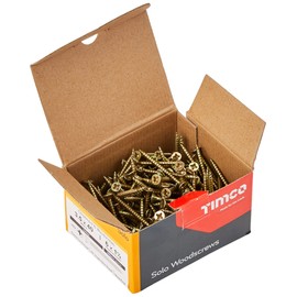 Timco 35040SOLOC PZ2 CSK ZYP Solo Woodscrew 3.5 x 40 - Yellow (Box of 200) , Gold