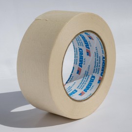 ABRO Masking Tape PRO, 24mm x 55M, All Purpose Natural Masking Tape for Temporary Labeling and Marking, Easy Tear, Clean Removal, Painters Tape for DIY and Professional Uses - Natural