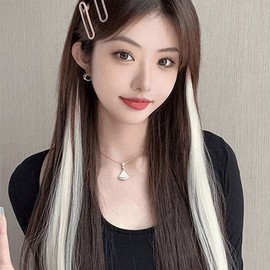 Women's Colored Hair Extension Wig, Bridges, Snap-on Hairpiece, 60cm Long Hair Partial Wig, 10 Colors / 여성 컬러 붙임머리 가발 브릿지 똑딱이 헤어피스 60cm 긴머리 부분가발 10컬러