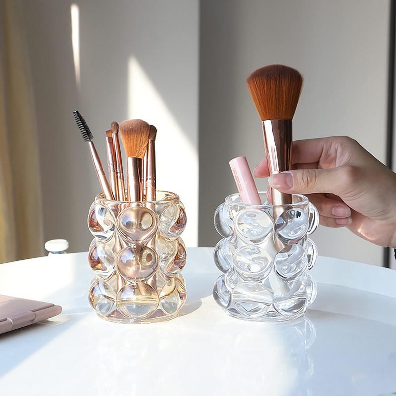 Pen Pencil Container Multi-Purpose Handcrafted Comb Makeup Brush Holder Office