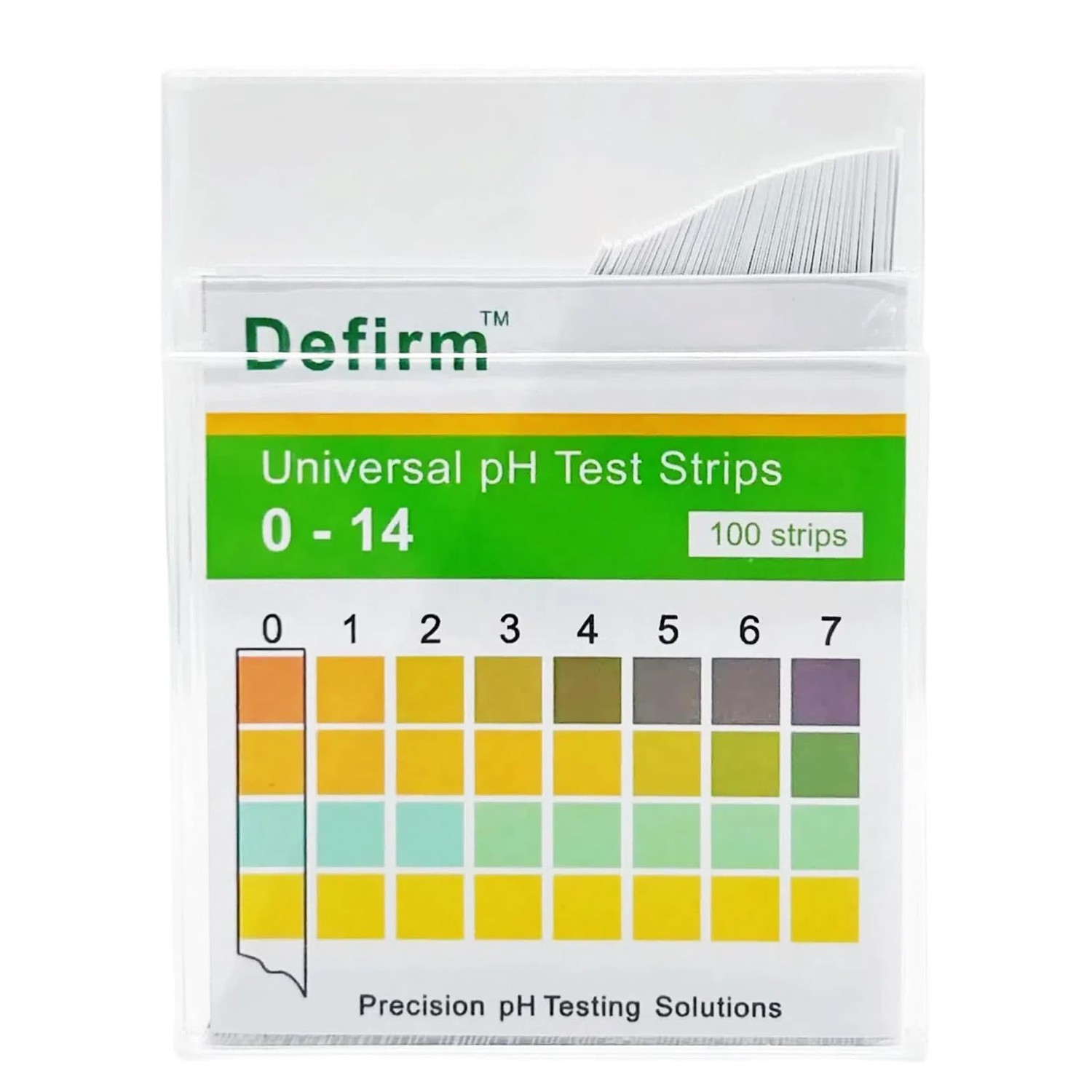 Defirm pH Test Strips Paper Universal Wide Range, pH 0-14 Acid Alkaline ...