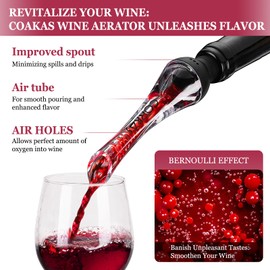 Corkas Wine Pourer Decanting Fast Aerating for Wine Lovers Premium Wine Pourer Great Gift