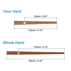 PATIKIL Replacement Clock Hands Kit, 5 Set Wooden Clock Mechanism Movement Wall Clock Hands Parts Replacement for 14 Inch Wall Clock Repair DIY Home Art Decor, A1