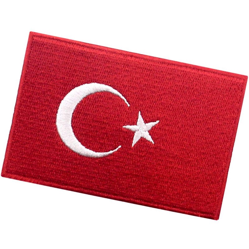Turkey Flag Embroidered Iron On Sew On Patch
