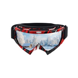 ActHose Ski Goggles for Men,Adult Motocross Skiing Snow Goggles ultraviolet rays, sandstorms, strong winds and fog (Red black and gray frame and gray lens)