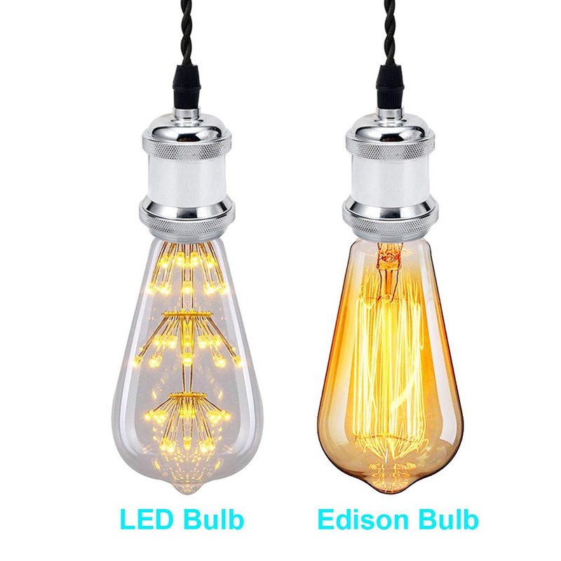 Wuudi 6 x Vintage Edison E27 Socket Ceiling Socket Pendant