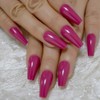 Coolnail Glossy 24pcs Dark Rose Pink Coffin False Nail Tips