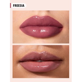 SHEGLAM Power Bouquet Lip Gloss Shiny Tinted Moisturizing Plumping Non-Sticky Lip Oil Repairing Camelia Extract Lip Care-Freesia