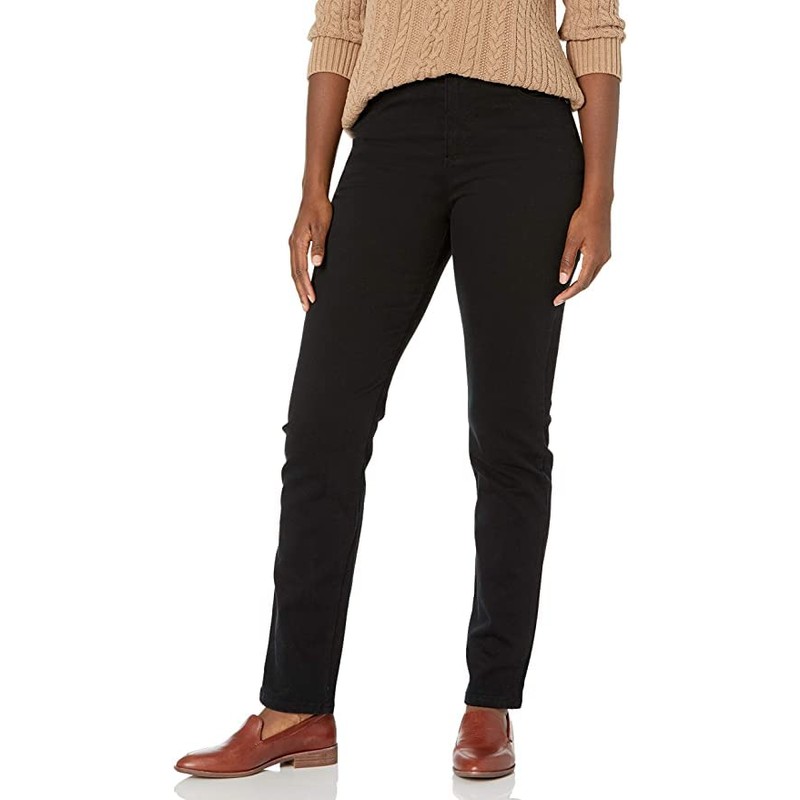 Gloria Vanderbilt womens Amanda Classic High Rise Tapered Jean, Black,