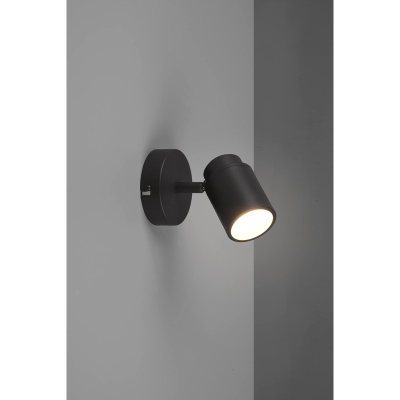 Trio Leuchten Bad Spot Angelo 880400132 Metal Black Matt Bulb