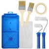 com-four® Painting Set - Painter's Rollers and Brushes for Decorating