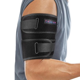 beister Upper Arm Support, Bicep Brace (For One Arm), 4 Adjustable Belts, Unisex, Arm Sleeve for Muscle Sports, Muscle Training, Training Cover, Baseball, Golf, Tennis