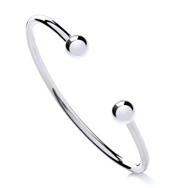 Old English Jewellers Sterling Silver LADIES Torque Bangle - 925 SILVER