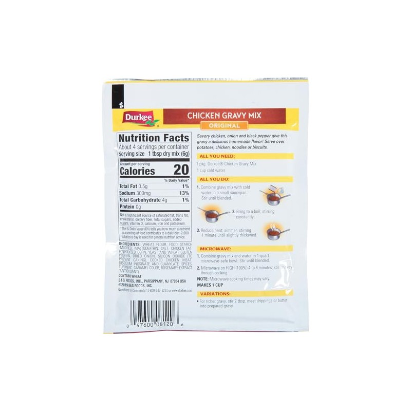 Durkee Chicken Gravy Mix, 0.87 Ounce
