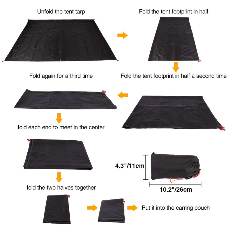 REDCAMP Tienda de campaña ultraligera, PU 2000, impermeable, con bolsa