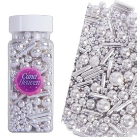 Baking Sanding Sugar 130g - Pure White Sparkling Sugar for Cookie Decorating, Desserts - Crunchy Sugar Crystals - Resealable Bag