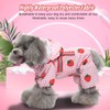 Dog Raincoat Hooded Reflective Breathable Lightweight Strawberry Patterns Puppy Rain