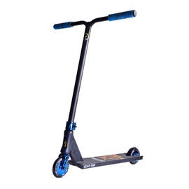 CLAS FOX Freestyle Pro Stunt Scooter 110mm Pro Scooter Wheels HIC Compression System Kick Scooter (Chrome Blue)