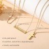 Layered Cross Bible Verse Necklace - Inspirational Jewelry Gift