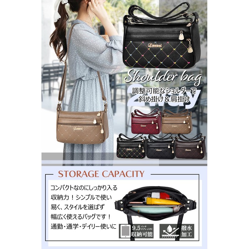 T.Y.ryanryan Women's Shoulder Bag, Crossbody Bag, Shoulder Bag, PU Leather,