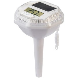 infactory Solar: Floating Pond & Pool Thermometer, RGB LEDs, LCD, Min./Max, IP68 (Pool Light, Solar Pool Thermometer, Baby)