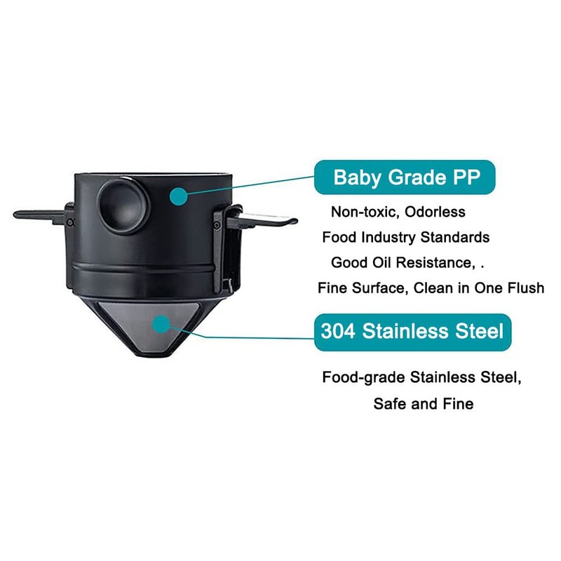 Coffee Filter, Permanent Pour Over Coffee Dripper Paperless Drip Cup,