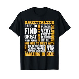 Characteristic of Sagittarius Zodiac Star Sign Birthday T-Shirt