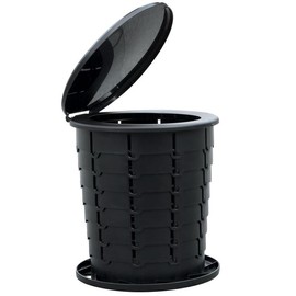 Ann Katy Upgrade XL Portable Toilet for Adults, Extra Large Portable Travel Floding Toilet, Camping Tall Toilets with Lid for Adults and Kids Compact Potty for Car,Hiking,Beach - Color: Black telescopic toilet