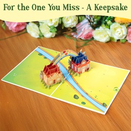 FORESTBOLD I Wish You Lived Next Door Pop Up Card, Friendship Gifts for Women, Best Friend, Neighbor, BFF, Mom, Sister, Thinking of You Card for Birthday, Mother’s Day, Just Because