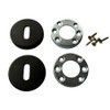 Ebony Black Keyhole Cover Escutcheon, 52 x 52 x 6