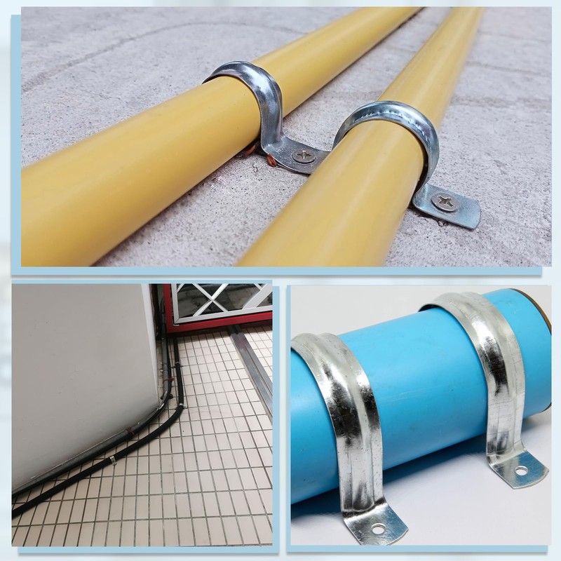sourcing map 6Pcs Rigid Pipe Straps, 25mm(0.98") 304 Stainless Steel