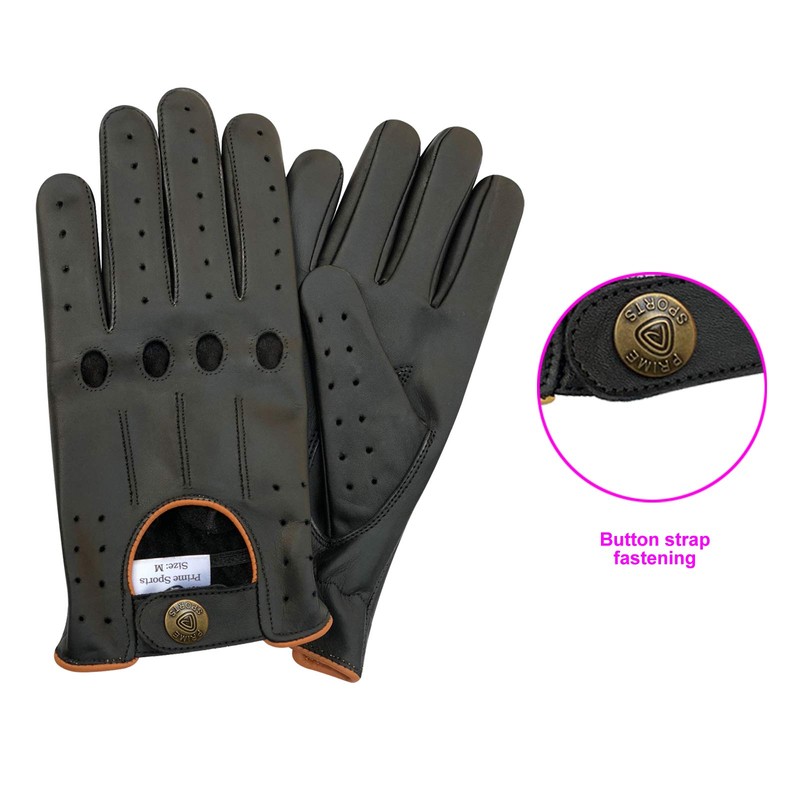 Prime Men’s Driving Gloves in High-Quality Soft, Genuine Leather without