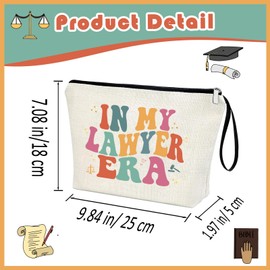 Lawyer Gifts for Women Retro Attorney Gift IN MY LAWYER ERA Zipper Bag for Law Student Attorney to be Graduation Gift Birthday Christmas Gifts for Sister Friends Singer Inspired Merch