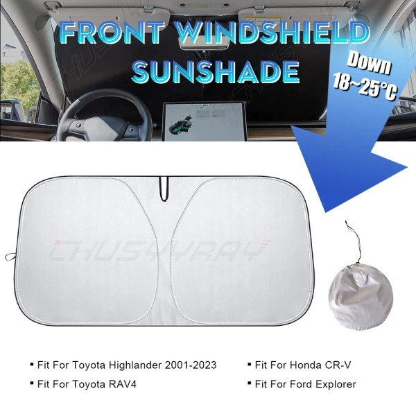 CHUSYYRAY Foldable Auto Car Windshield Sun Shade Visor Block UV