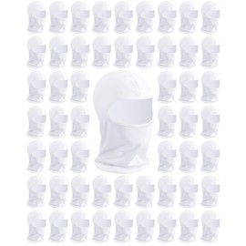 Panitay 50 Pcs Painters Spray Socks Unisex Adult Painters Mask Painting Dust Hood Snug Soft Stretch Head Socks for Men (White)