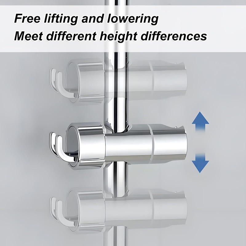 Shower Head Holder, New Model with Hooks，Adjustable 14-25mm（Actual Testing），Hand Shower