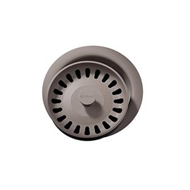 Elkay LKQD35SM Polymer Disposer Flange with Removable Basket Strainer and Rubber Stopper, Silvermist