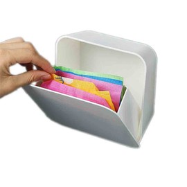 JOIZPAPA Wall-Mounted Bathroom Cosmetic Cotton Swab Holder Dispenser, Self-Stick Cotton Pad Storage Box Organizer Jar Canister for Cotton Ball, Cotton Swab, Q-Tips, Cotton Rounds