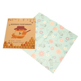 MAGICLULU 3Pcs Reusable Beeswax Food Wraps Sustainable Sandwich and Fruit Preservation Sheets Breathable Food Storage Alternative Easy to Clean and