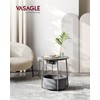 VASAGLE VASAGLE Side Table with Charging Station, Round End Table