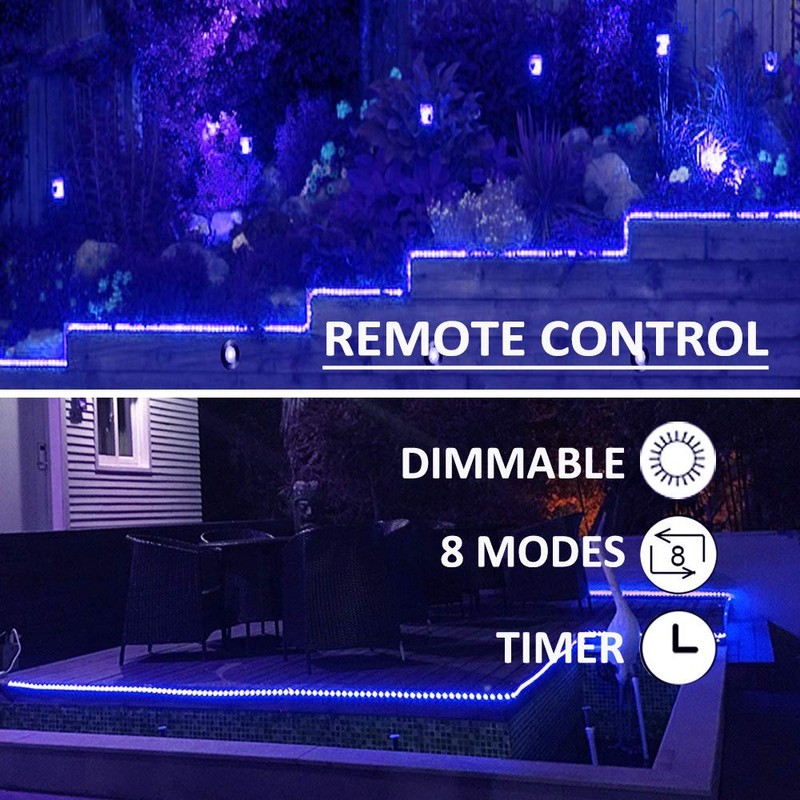 Solhice 75ft LED Rope Lights Outside Blue, 280 LEDs Waterproof