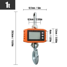 1 Ton / 2200 Lbs Heavy Duty Portable Digital Crane Scale with Remote ControlMaximum Lifting Height: 2200lbs, Model Number: 2200lbs digital crane scale with remote control