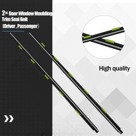 Driver and Passenger Side Door Window Outer Weatherstrip Belt Molding Fits for 1996-2000 Honda Civic EK Coupe Replaces 72410-S03-003 72450-S03-003