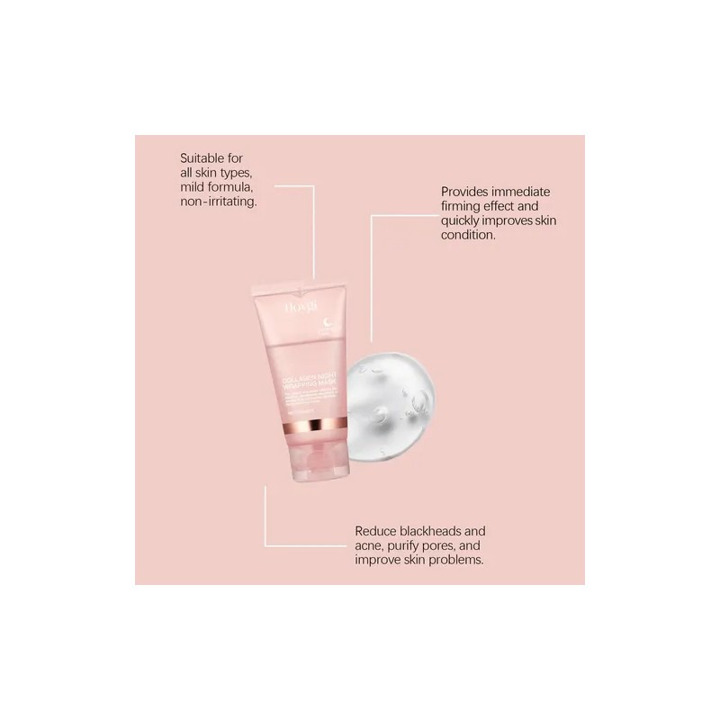 Mascarilla Envolvente Nocturna De Colágeno Máscara Exfolian 2pz