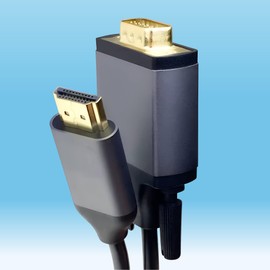 TV xStream 1080P HDMI to VGA Cable, 1.8M High-Speed Male to Male Adapter with Audio, Metal Shell, CE Certified – Black